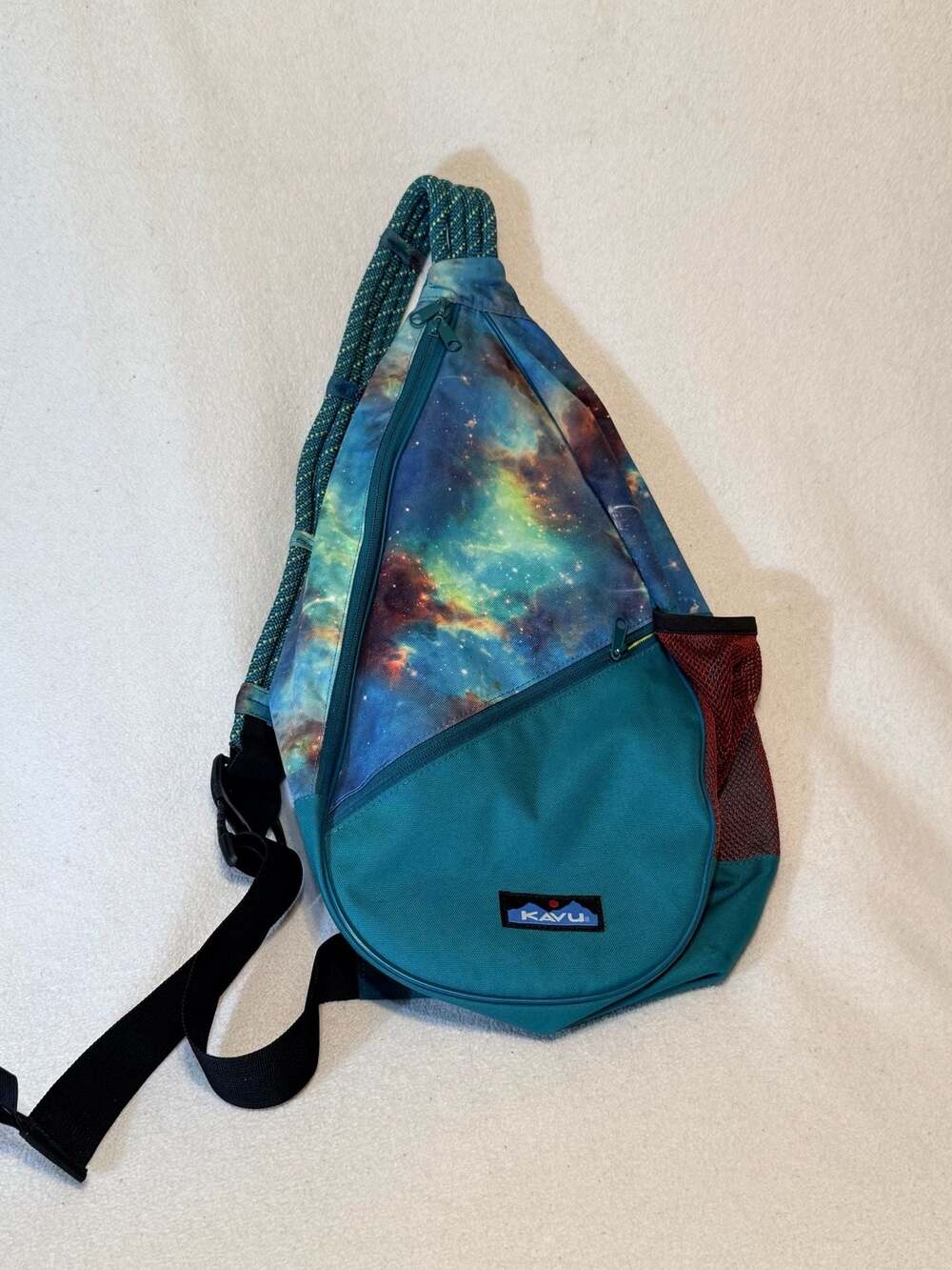 KAVU Paxton Pack Rope Sling Backpack Galaxy Print